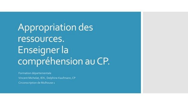 Forum CP 27/11/2019 – Atelier Compréhension